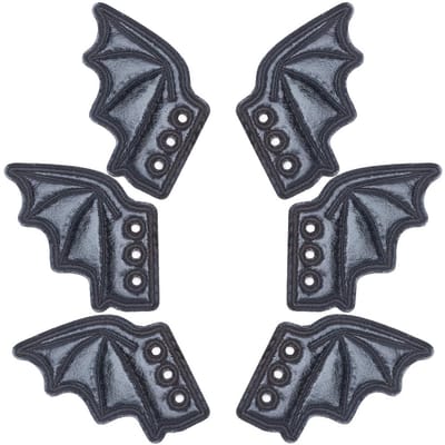 Dailygoody - Schoenhangers met Vleugels - Decoratie voor Schoenen - Zwart - Vleermuisvleugels - Perfect voor Halloween - Accessoires voor Laarzen