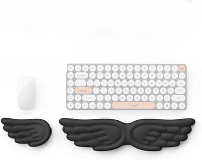 Polssteun Set - Ergonomische Steunen - Comfortabel Werken - Uniek Vleugel Design - Niet Gespecificeerd - Zwart