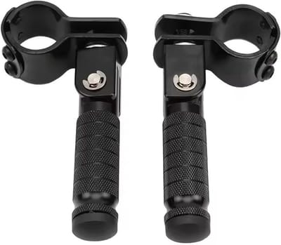 Voetsteunen voor e bikes - 2 stuks - Motorfiets Voetpedaal - Voetklemmen Motor - Fietsaccessoires - Aluminiumlegering - Geschikt voor fietsen, scooters en motorfietsen - Zwart