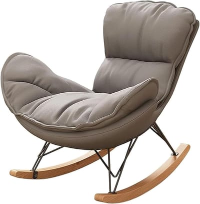 Schommelstoel met Voetenbank - Comfortabele Stoel Relaxfauteuil - Ontspannen in Huis - Ergonomisch Bionisch Ontwerp