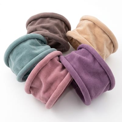 Set scrunchies in pastel kleuren – 5 stuks elastische haar accessoires van zacht textiel – pastelblauw, roze, paars, lila en beige scrunchie set voor dames