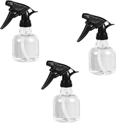 3 stuks spuitflessen, 250 ml, lege spuitfles met verstelbare sproeikop, navulbare waterspuitfles, kunststof verstuiver voor reiniging, planten, haarverzorging