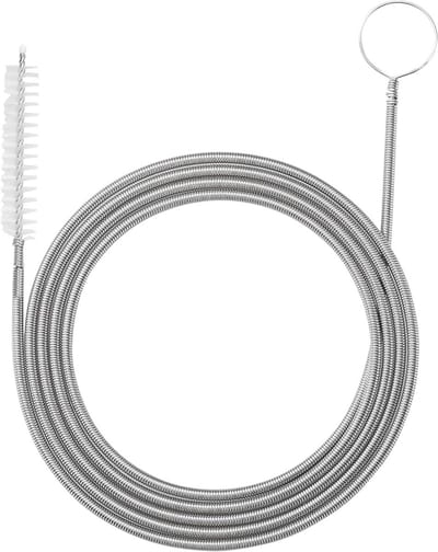 Afvoerborstel Set - Pijpreiniger Gereedschap - Verstopte Afvoeren Verhelpen - Flexibel en Lang - 17 cm - Zwart