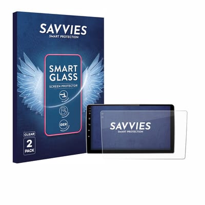 2 Stuks Savvies Screenprotector - geschikt voor Junsun V1 pro 9" - beschermfolie glas transparant