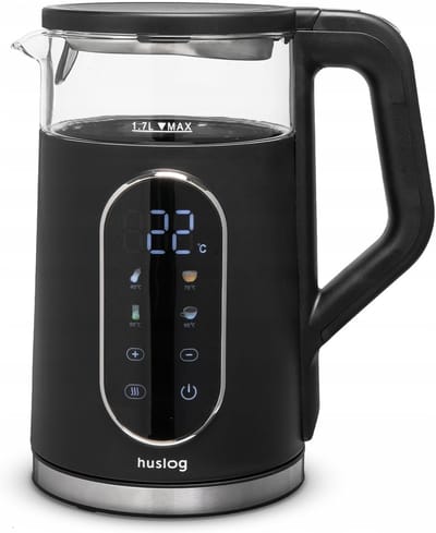 Elektrische Waterkoker - Glazen Ketel - Thee en Koffie - Instelbare Temperatuur - 17 Liter 2200W - Zwart