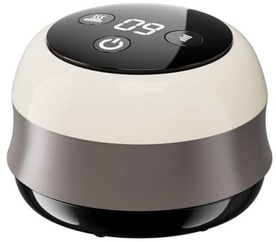 Lymfedrainage-massageapparaat, anti-vetmassageapparaat met microstroom, verwarmings- en vibratiestanden, geschikt voor het vormen van benen, armen, buik en het hele lichaam，Wit/grijs, oplaadbaar model