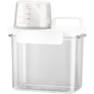 1100ml Wasmiddeldoseerder Transparant Plastic Wasverzachtercontainer met Afneembaar Deksel
