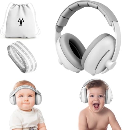 Geluiddempende koptelefoon baby - Baby gehoorbescherming - Reizen en slapen - 2 draagstijlen - Niet gespecificeerd - Niet gespecificeerd