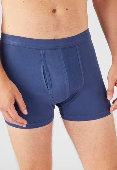 Damart - Set van 2 open boxershorts - Heren - Blauw - (78-85) S
