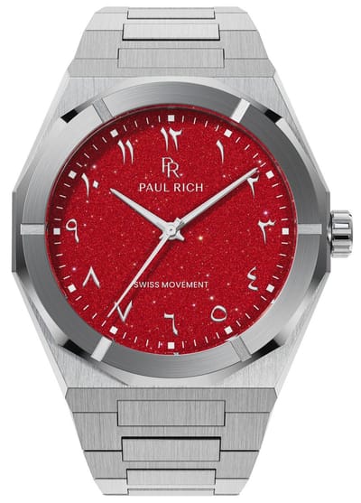 Paul Rich Star Dust II Pasha's Ruby Arabic Silver ARAB207 horloge