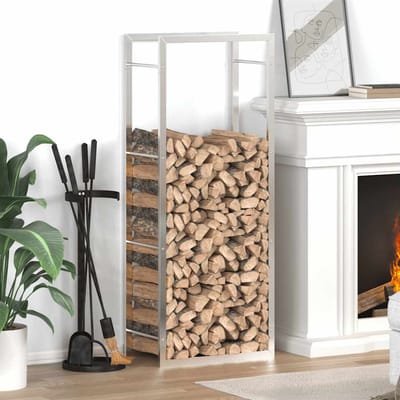 vidaXL - Haardhoutrek - 50x28x132 - cm - roestvrij - staal