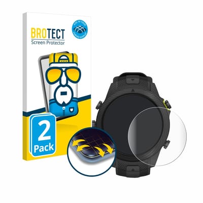 BROTECT - Screenprotector voor Garmin Marq Athlete Gen 2 - Folie Beschermfolie transparant volledig dekking - 2 Stuks