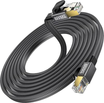 AdroitGoods Internetkabel Cat 8 - Netwerk/Ethernet kabel - F/FTP - 40Gbps 2000Mhz SFTP RJ45 Flat Netwerkkabel - Afgeschermd - 2 Meter