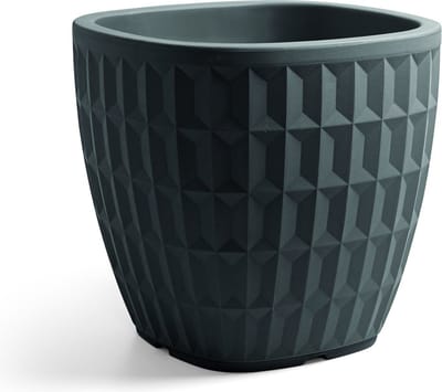 VECA - Bloempot Tyle, vierkant 30 cm, H27 cm, antraciet