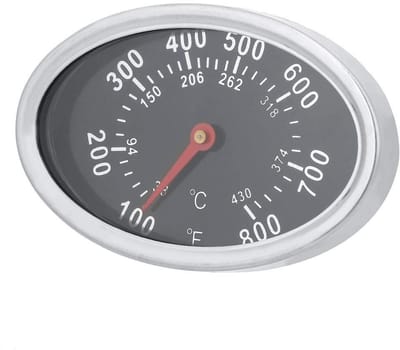 Lid thermometer 38°C-430°C - ovaal roestvrij staal - temperatuurweergave - nauwkeurige meting voor barbecue - ShopVlot