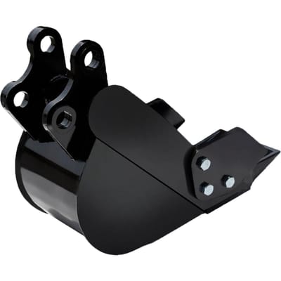 Godet d'Excavatrice Compact de 7,87 Pouces en Acier Allié Godet Digger Étroit avec 2 Lames Avant pour Excavation de Pipelines et Rivière