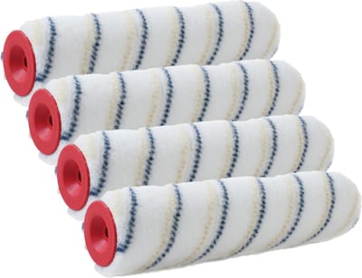 Sorex Muur vacht anti- Set van 4x stuks -spat verfroller nylon pluisvrij - 6,2 x 18 cm - Verfspullen - Schilderen