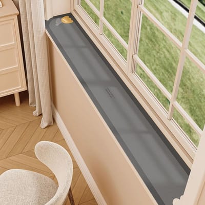 Extreem Smalle Vensterbank Pad Waterdichte Stofbeschermingspad Beschermingspad Zonbescherming Zachte Diatoomvrije Wasbare Vensterbank Pad 10*100cm beige