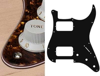 Boston ST-433-TBP pickguard, Stallion, HH, 3 pot holes, 3-5 switch, 4 ply, tortoise brown pearl