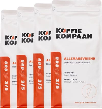 Koffiekompaan Koffiebonen Allemansvriend Voordeeldoos 4x1kg