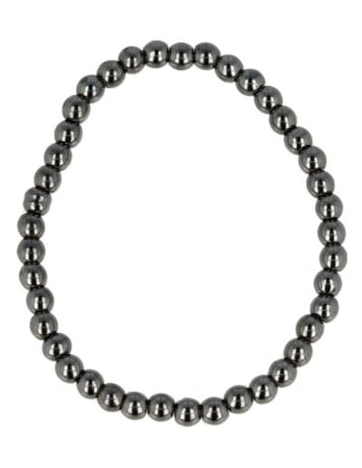 Hematiet kralen kinderarmbandje 4 mm