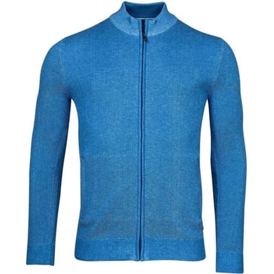 Baileys Vest Cardigan Zip Two-Tone Structure Jacquard Bright Cobalt / male