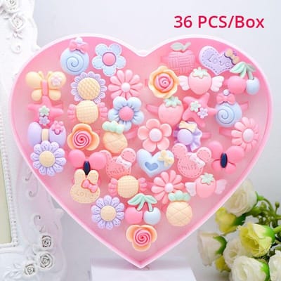 36 Pièces Bagues Mignonnes de Princesse pour Enfants Bijoux Dessin Animé Forme de Fleur Kit de Bagues Réglables Accessoires Créatifs Jouets Idéaux pour Cadeaux de Fille pink