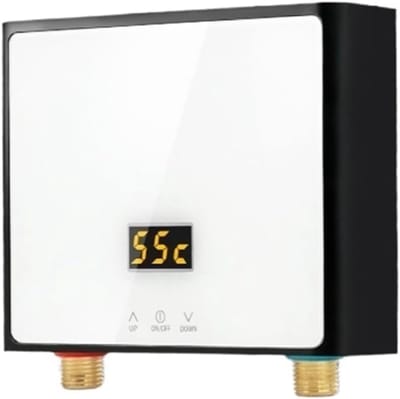 Doorstroomverwarmer Badkamer Keuken - Elektrische Boiler - Direct Warm Water - LCD Temperatuurdisplay - Wandgemonteerd - Wit