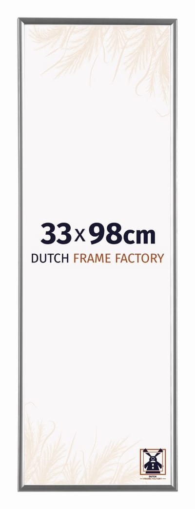 Fotolijst 33x98 cm - Kunststof - Zilver Hoogglans - Easy