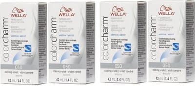 VOORDEELPAK - Wella Color Charm Liquid Toner Additive - 050 Cooling Violet - Wella Toner - Haartoner - As Blond - Ash blonde - Anti yellow - Antigeel - Paars toner