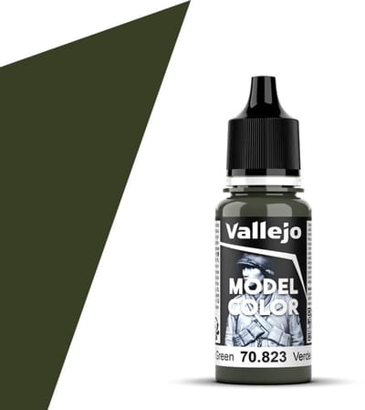 Vallejo Hobbyverf Acrylverf - 70823 Model Color Luftwaffe Camouflage Green - Acryl Verf flesje - 17 ml