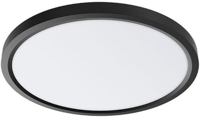 LED Plafondlamp - Kingtron Jin - 36W 3960lm - 830 Warm Wit 3000K - Ø400 mm - Opbouw - Rond - Zwart
