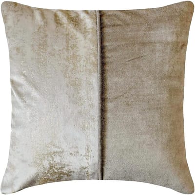 The HomeCentric Goud en zilver Decoratief Kussenslopen 40x40 cm | Modern Flueel Gooi kussensloop Lapwerk | Gestreept Kussenslopen voor bank, bank en bed/moderne woninginrichting - Moonlit Ash
