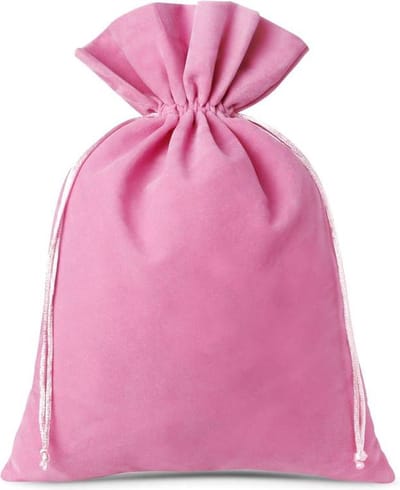 Velours / Fluweel Zakjes – 26x35cm – 3 stuks – Roze – Babyshower Versiering Meisje - Sieradenzakjes – Cadeauzakjes