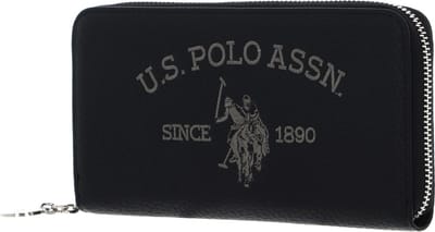 U.S. POLO ASSN. Portemonnee Breezy Zip Around Wallet Black Zwart