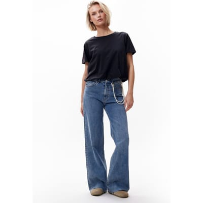 Catwalk Junkie Tuck In Tshirt Black Maat: 34 | Wijde Broeken Outlet | Dames | Blauw