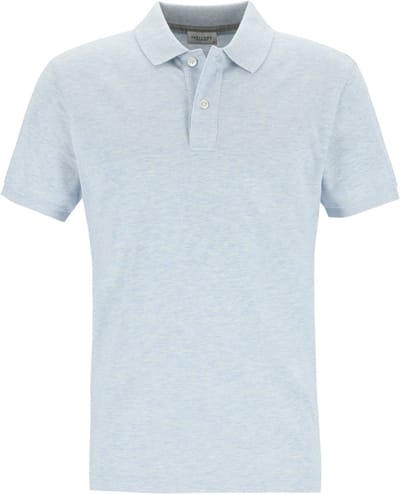 Profuomo Piqué Poloshirt Melange Lichtblauw - Maat XL - Heren