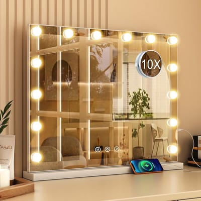Make-upspiegel met Verlichting - 3 Lichtkleuren en Dimmer voor Perfecte Looks