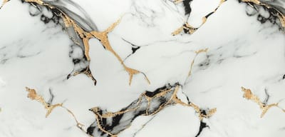 DMS - Serie Marmereffect - Zelfklevend PVC Paneel - Glad - Grijs-Goud Marmer