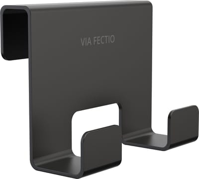 Via Fectio® Douchehaak - Douchewand Haak 6-8 mm - RVS - Mat Zwart