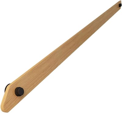 Trapleuning Set - Houten Handgreep - Veiligheid Binnen - Massief Hout Smeedijzer - Elke Beugel 200kg - Mat Zwart