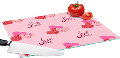 Glazen Snijplank - 39x28 - Love - Design - Liefdes cadeau - Snijplanken Glas