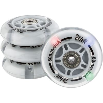 CRIVIT Wielen voor inline skates (LED 80 mm)