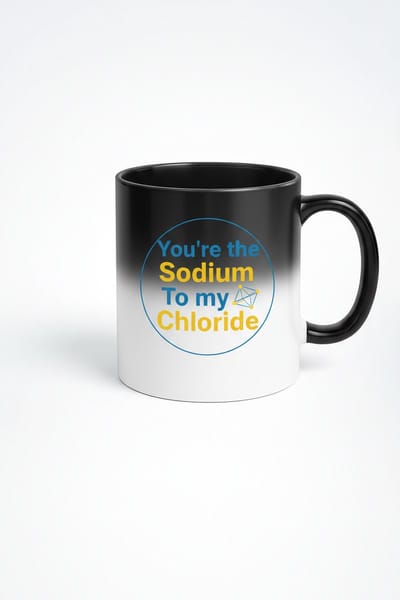 Magische Mok 'You're the Sodium To my Chloride' - Chemie Liefdesmok & Kleurverandering | Valentijn Cadeau