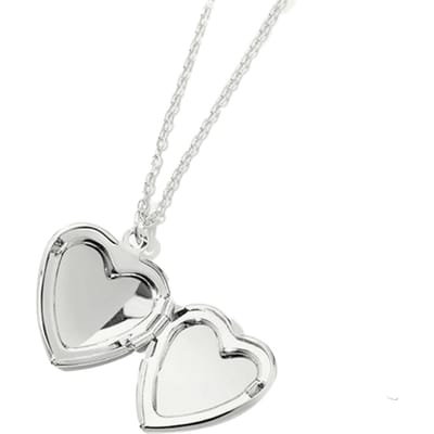 Hart Foto Ketting Zilver Roestvrij Staal Liefde Frame Foto Hanger Ketting voor Jubileum white