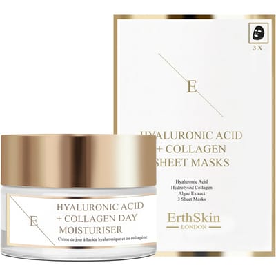 Hyaluronzuur & Collageen Dagcreme + Hyaluronzuur & Collageen Masker - 3 vellen