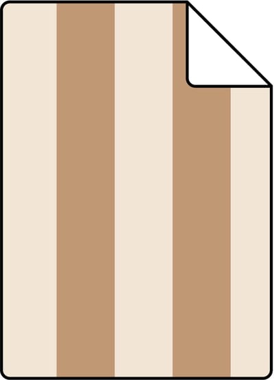 Proefstaal ESTAhome behang strepen beige en bruin - 26.5 x 21 cm - 131214-S