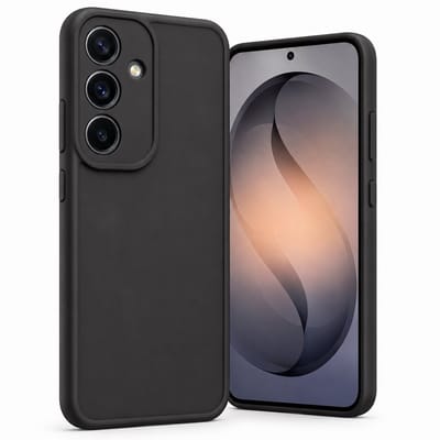Geschikt voor Samsung Galaxy S26 Hoesje - Siliconen Matte Back Cover - Zwart