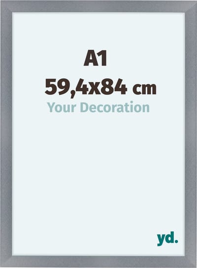 Your Decoration - Fotolijst A1 59,4x84 cm - MDF - Aluminium Geborsteld - Como