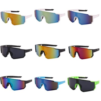 1/9 stuks Fietsbril UV-bescherming Mannen Vrouwen Mountainbike Racefiets Sportzonnebril Buitenbril gray